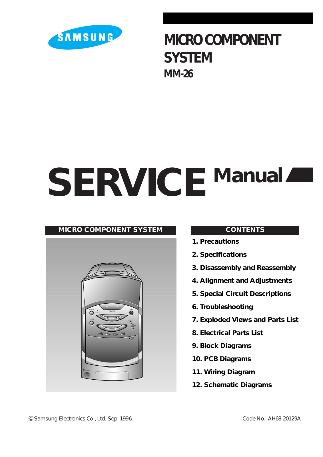 SAMSUNG MM 26 Service Manual