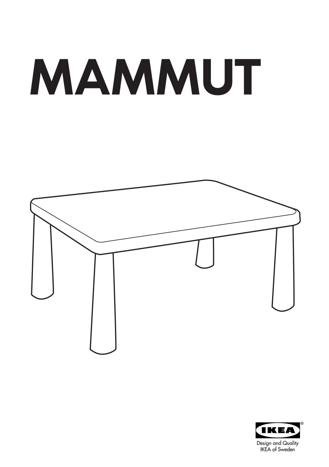 IKEA MAMMUT CHILD TABLE Assembly Instruction