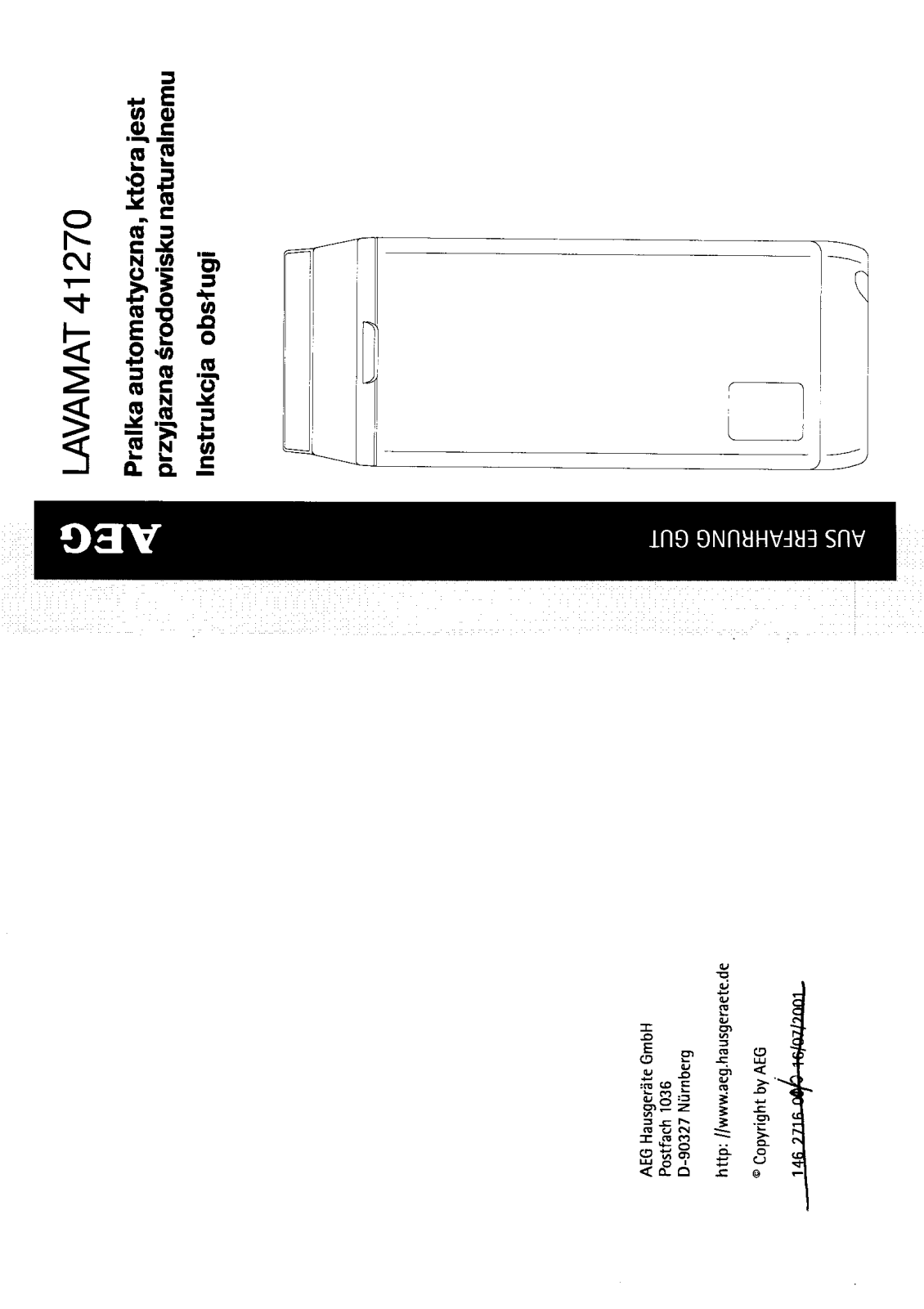 AEG LAVAMAT 41270 User Manual