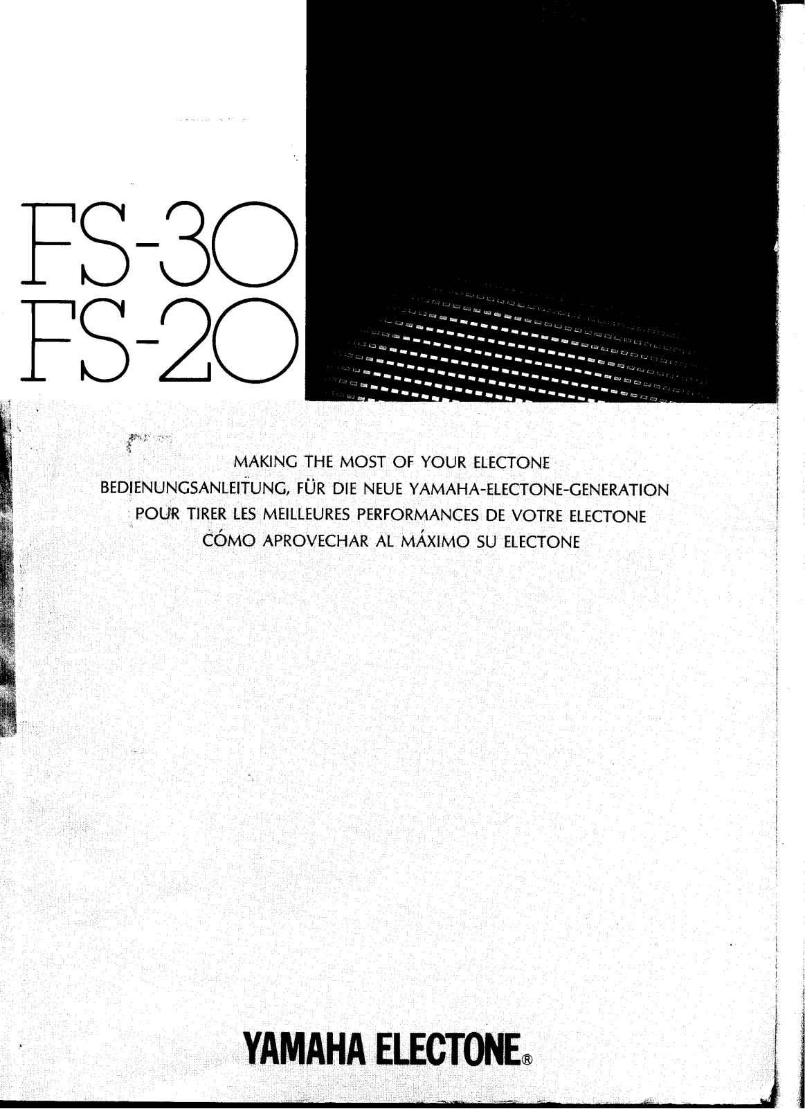 Yamaha FS30, FS30E User Manual