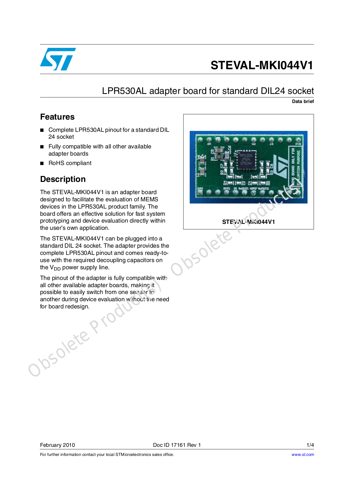 ST MKI044V1 User Manual