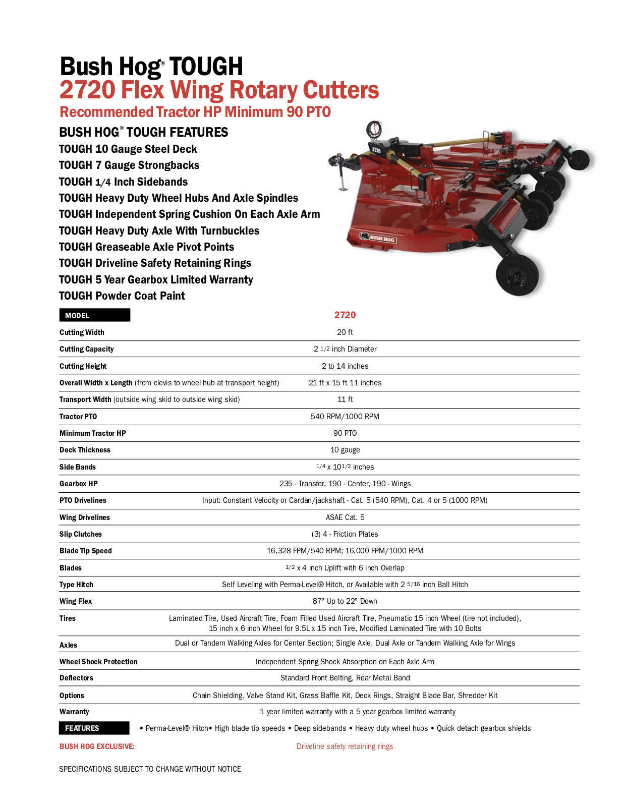 Bush Hog 2720 User Manual