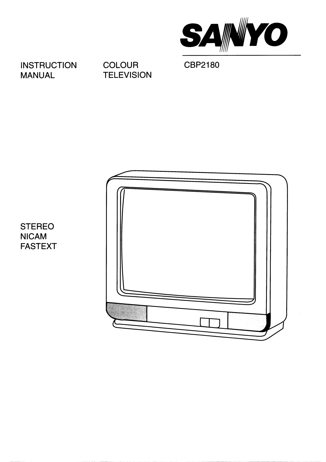 Sanyo CBP2180 Instruction Manual