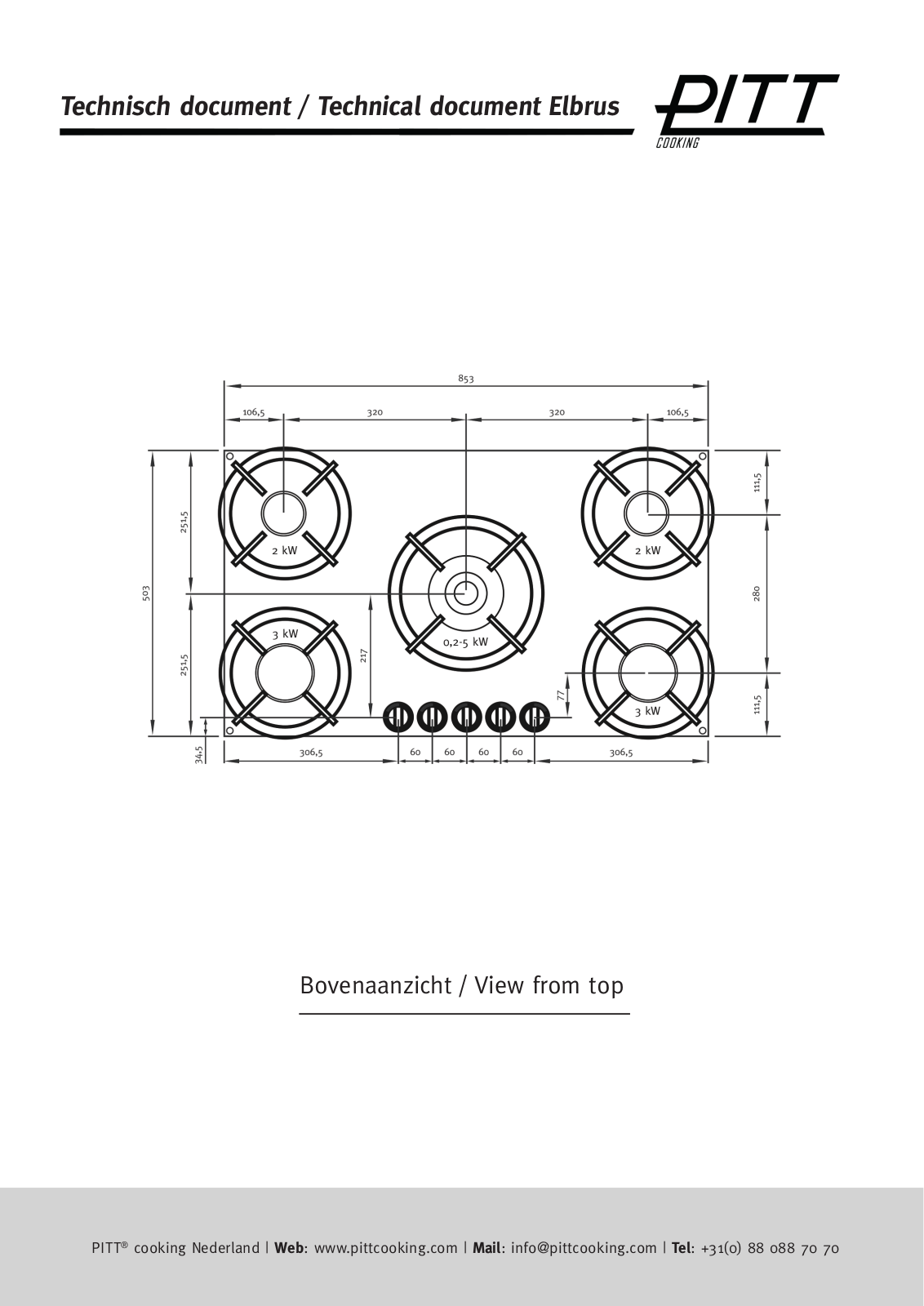Pitt ELBRUS-AL, ELBRUS-BR Specifications Sheet - ManualMachine.com