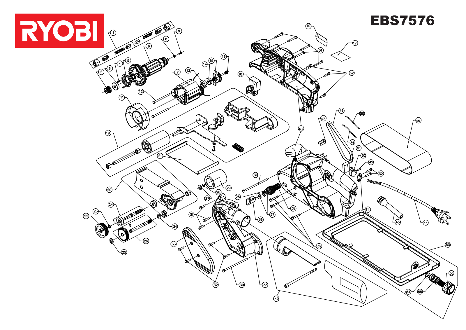 Ryobi EBS7576 User Manual