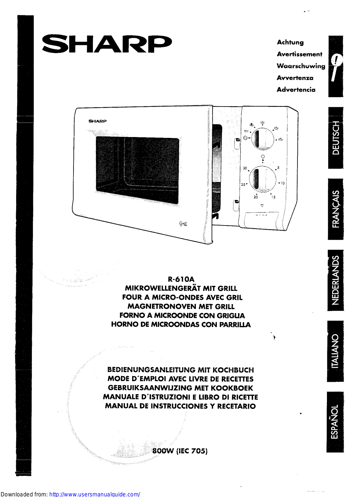 SHARP R-610A User Manual