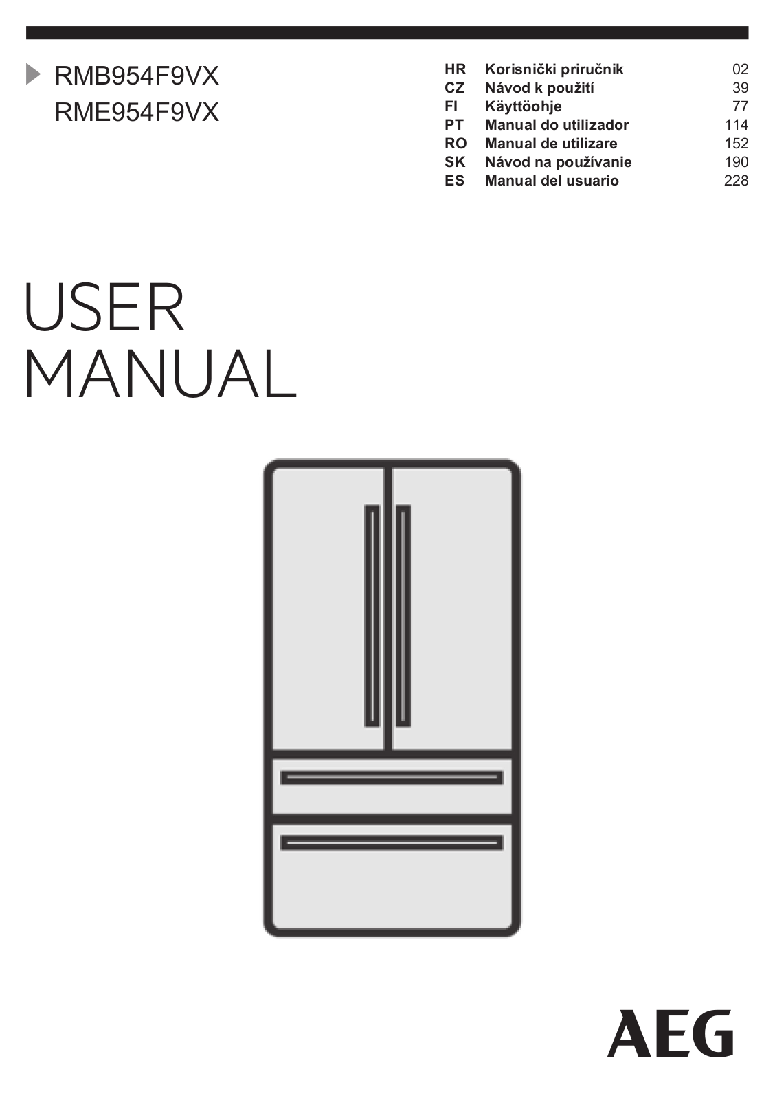 AEG RMB954F9VX User Manual