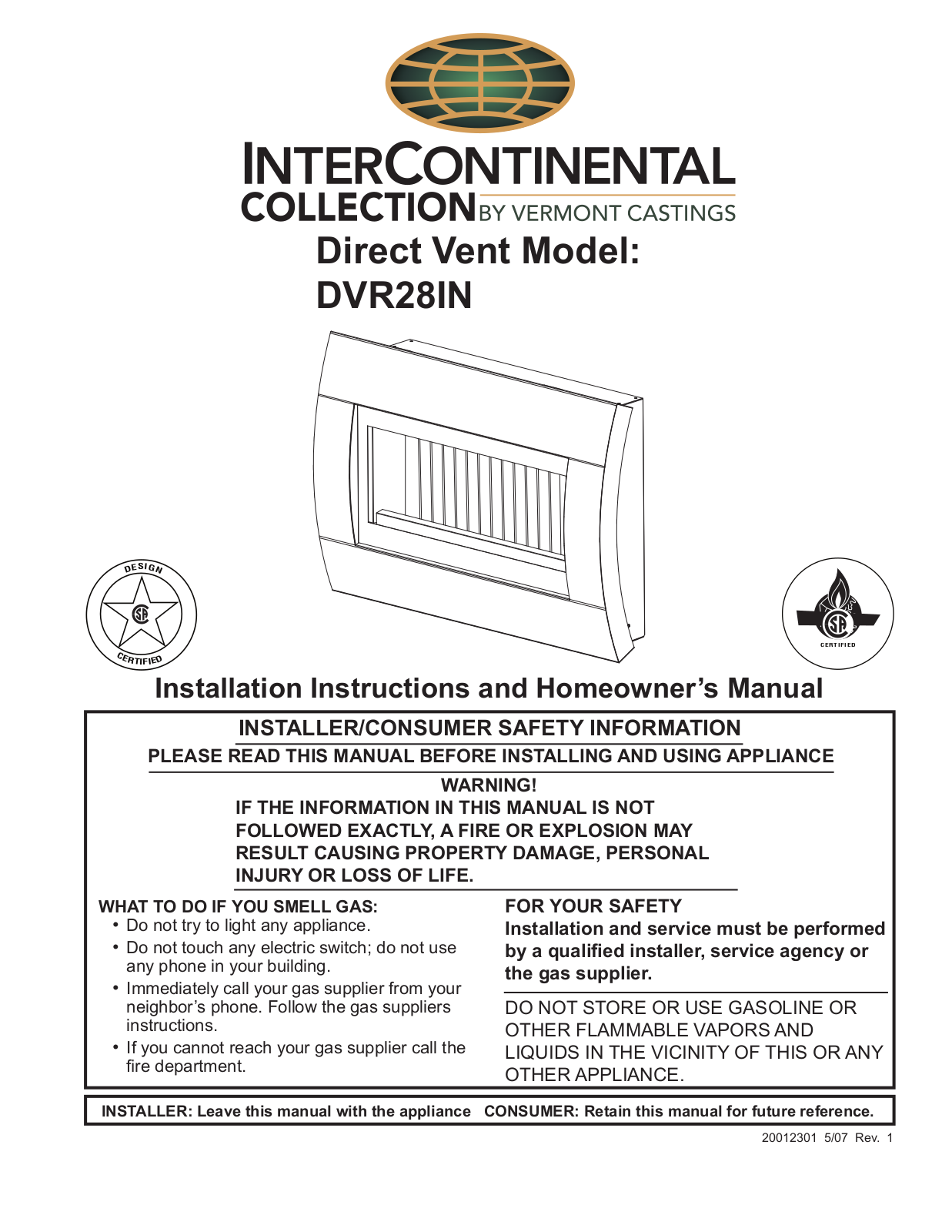 Vermont Casting DVR28IN User Manual