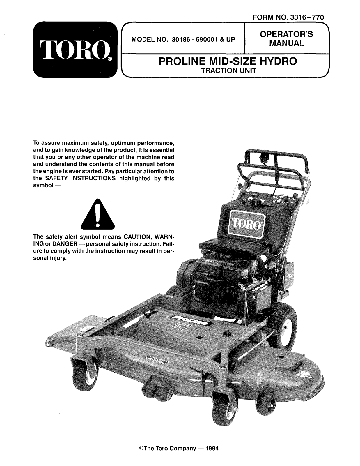 Toro 30186 Operator's Manual