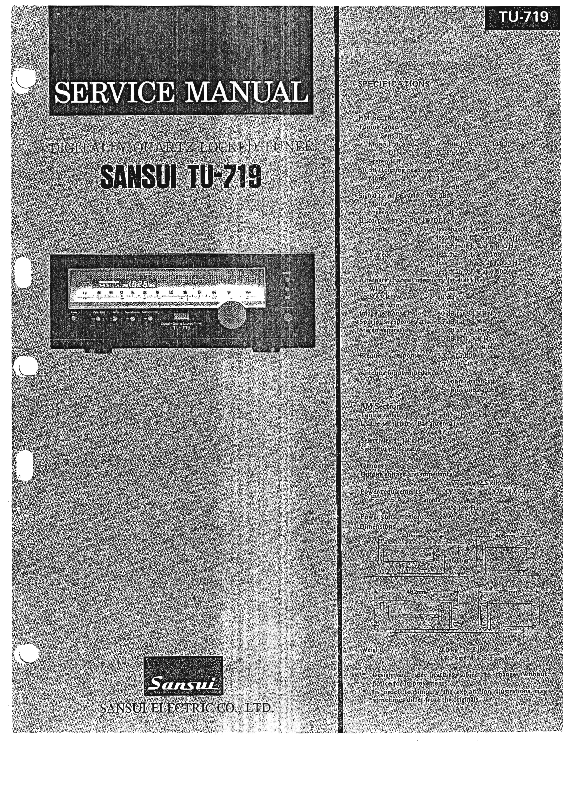 Sansui TU-719 Service Manual