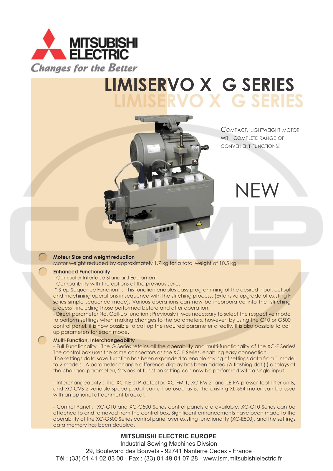 Mitsubishi LIMISERVO X G SERIES Parts Book