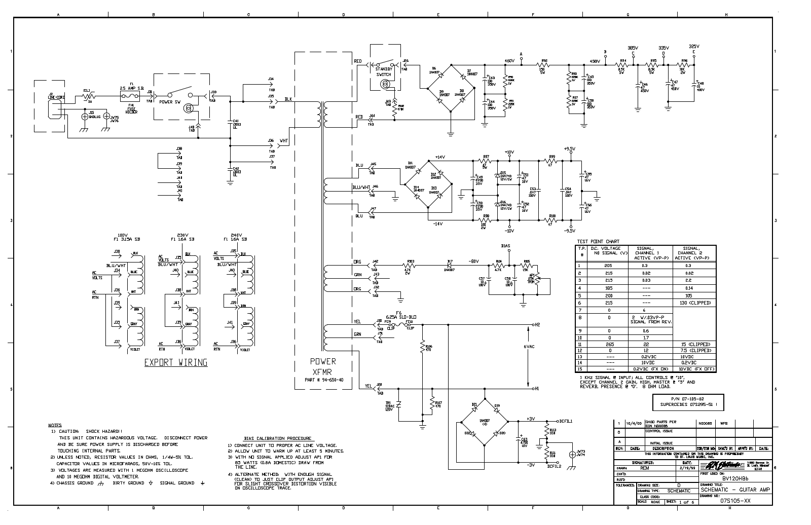 Crate Blue Voodoo 120 HBb Schematic