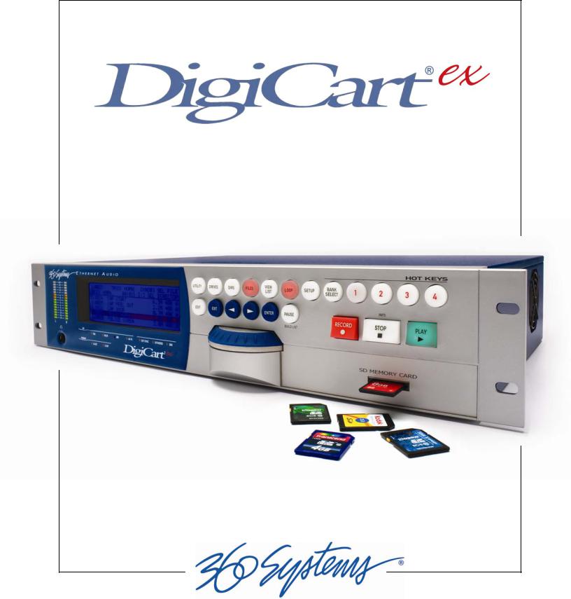 360 Systems DigiCart EX User Manual