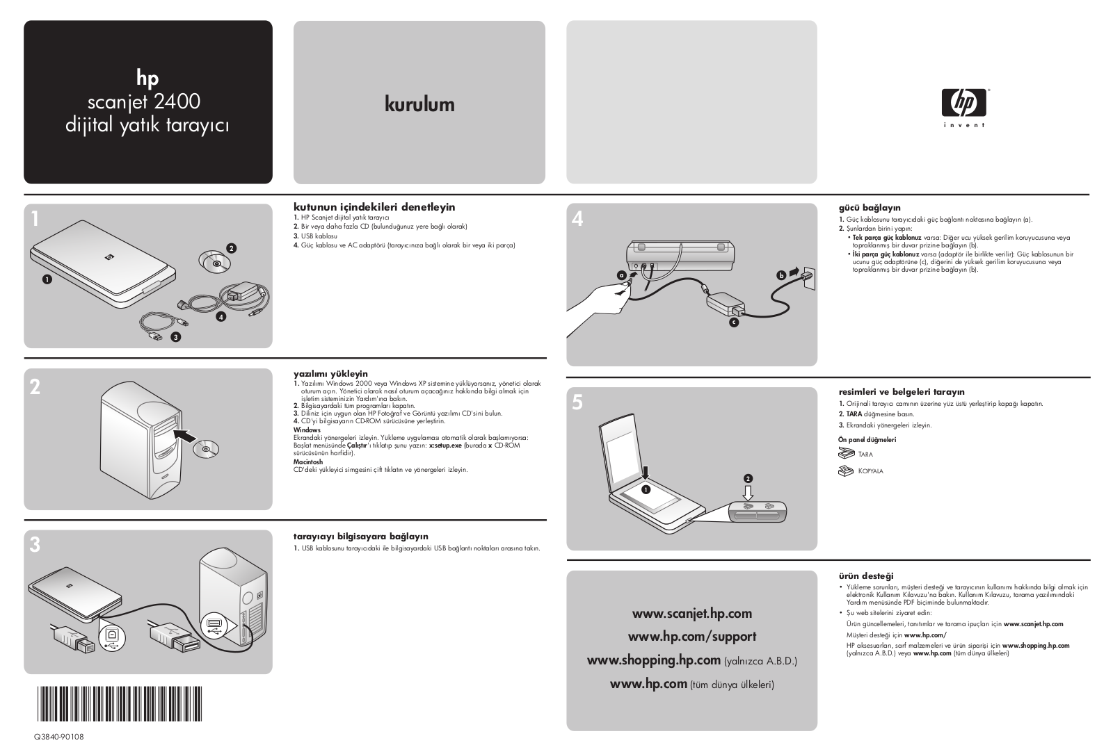 Hp SCANJET 2400 User Manual