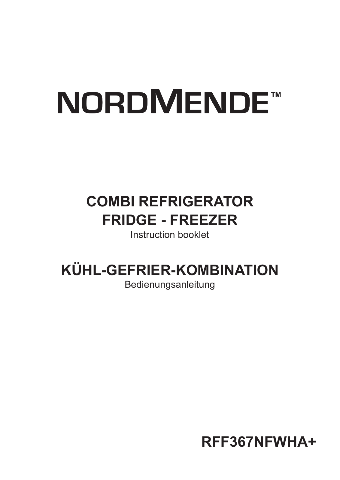 Nordmende RFF367NFWHA, RFF367NFSLA User Manual