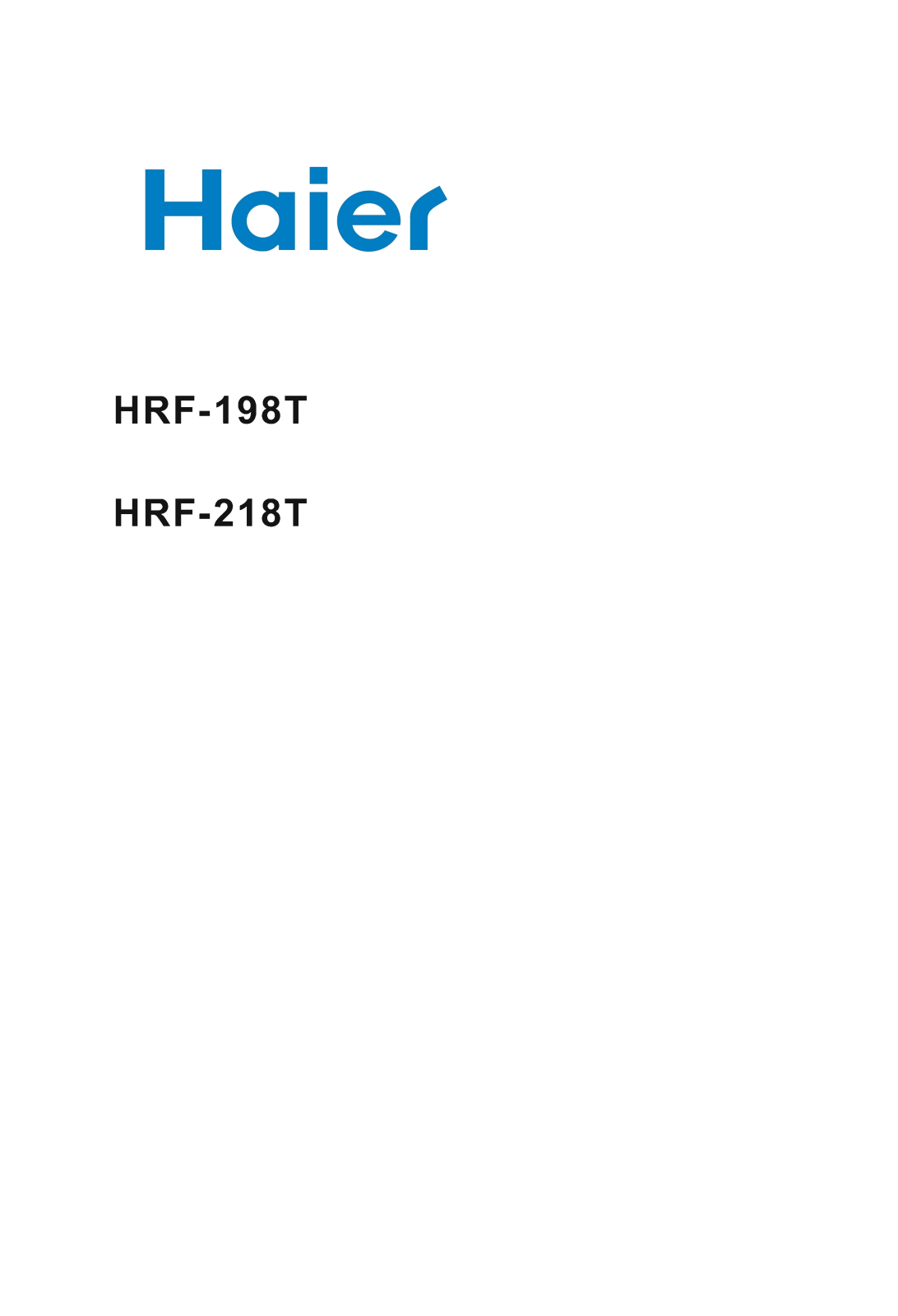 Haier HRF-218T User Manual