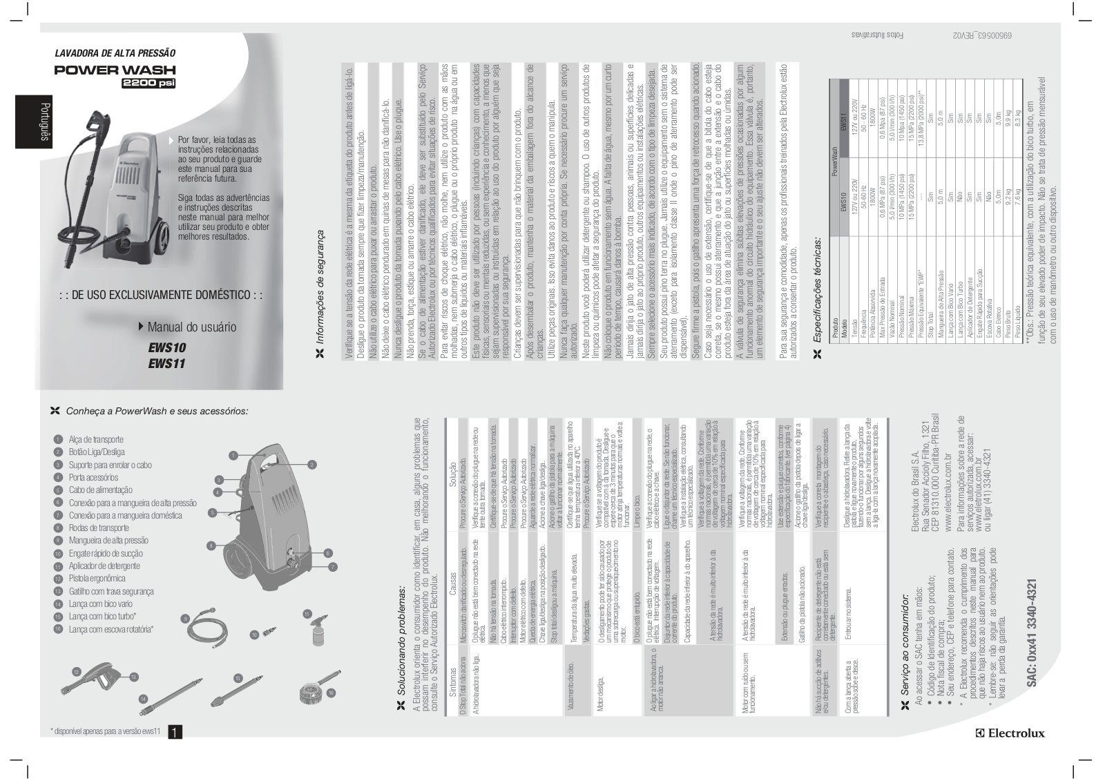 AEG EWS10 User Manual