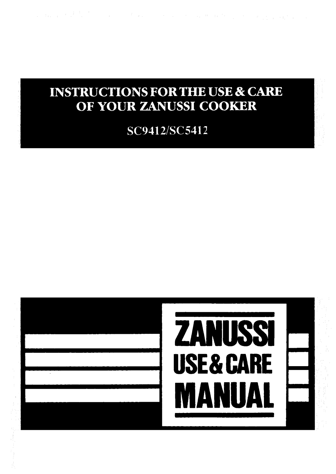 Zanussi SC9412, SC5412 User Manual