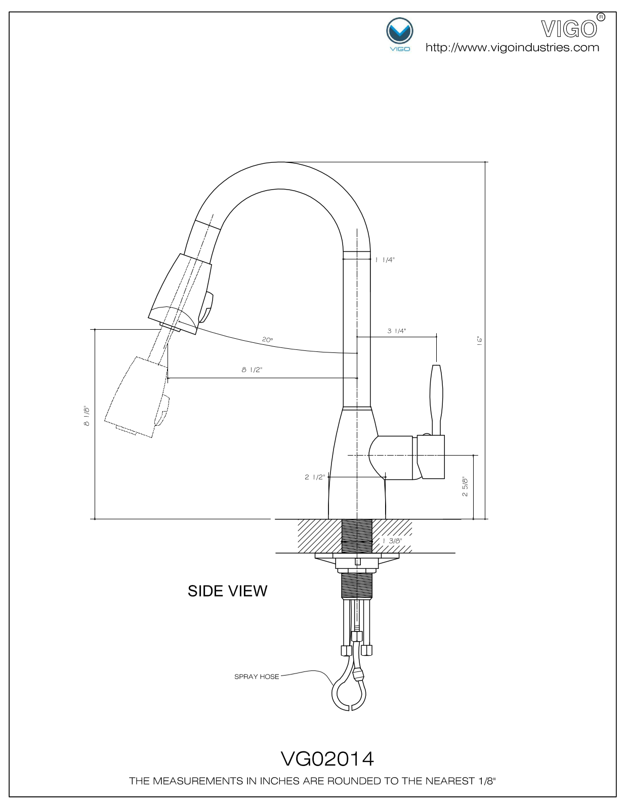 Vigo VG02014ST Installation Manual