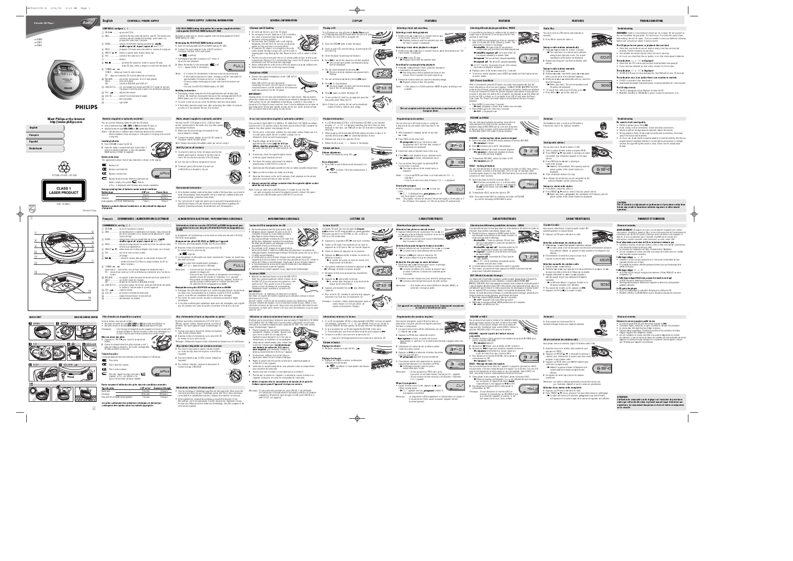 Philips AZT3202/19Z, AZT3202/17, AZT3202/00C, AZT3202/05Z User Manual