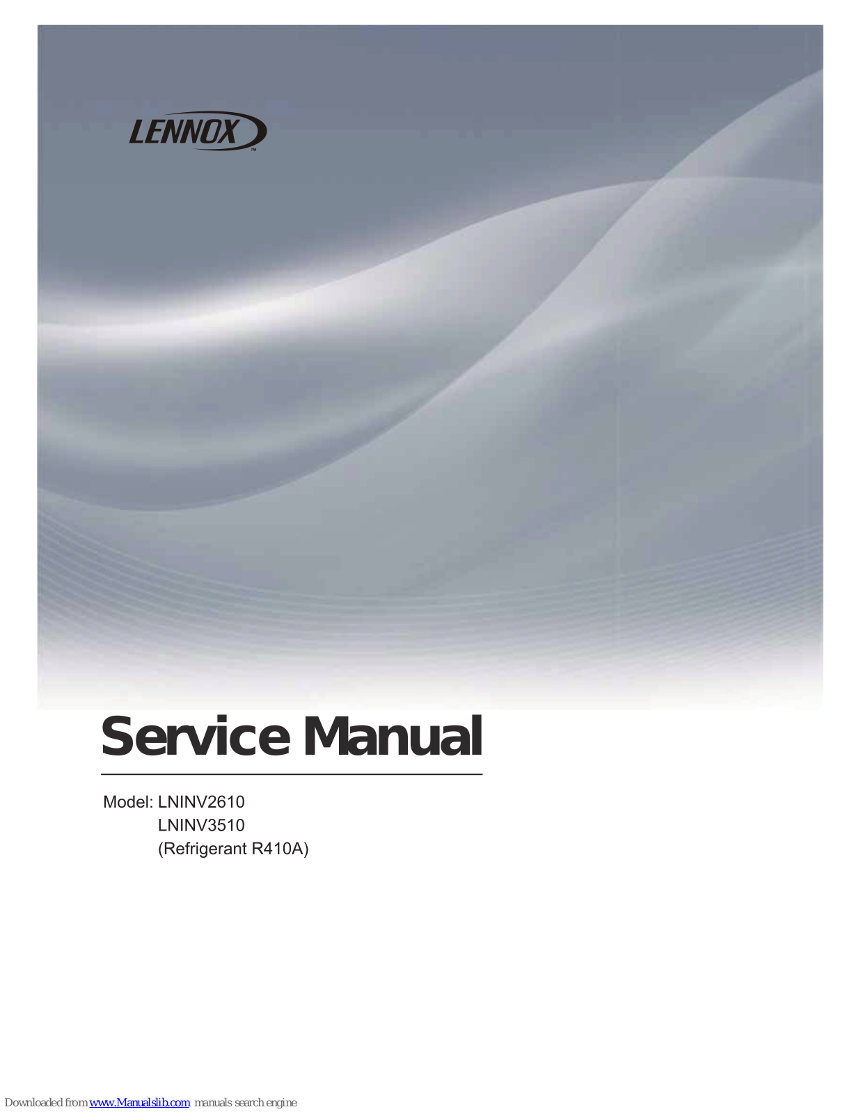 Lennox LNINV2610, LNINV3510 Service Manual