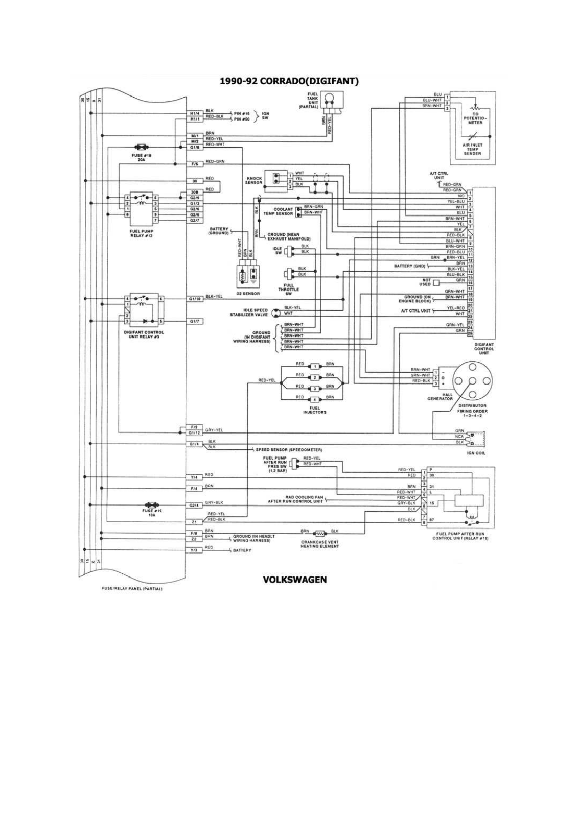 Volkswagen Golf 11-18 esqvw11 Diagram