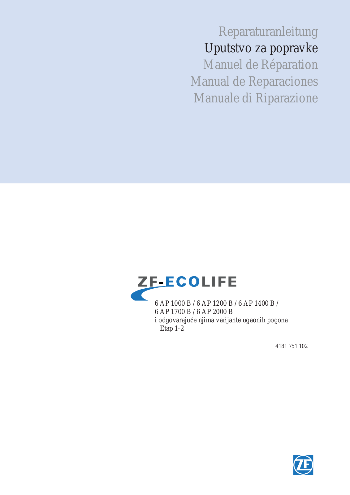 ZF Ecolife Service Manual