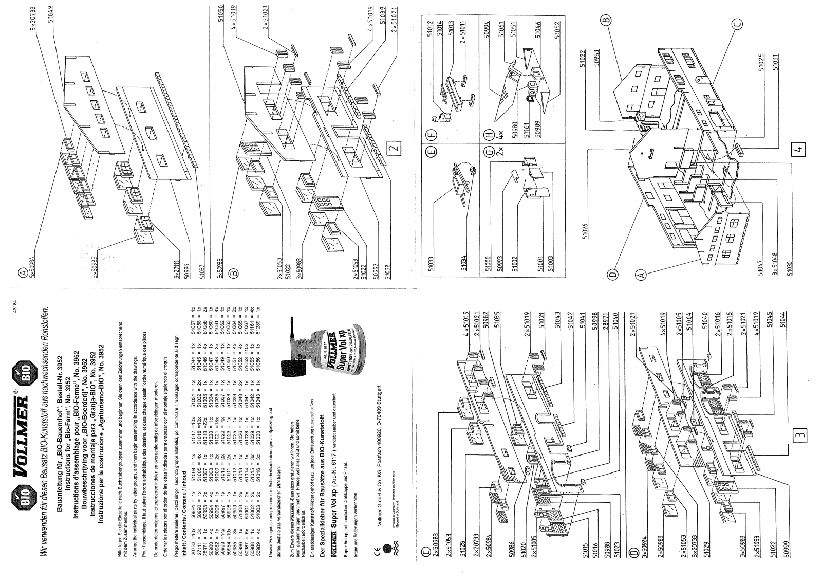 Vollmer 3952 Instructions