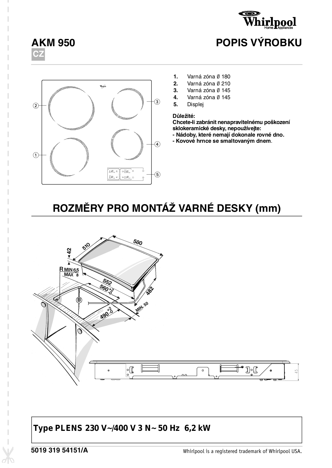 Whirlpool AKM 950-01 IX User Manual