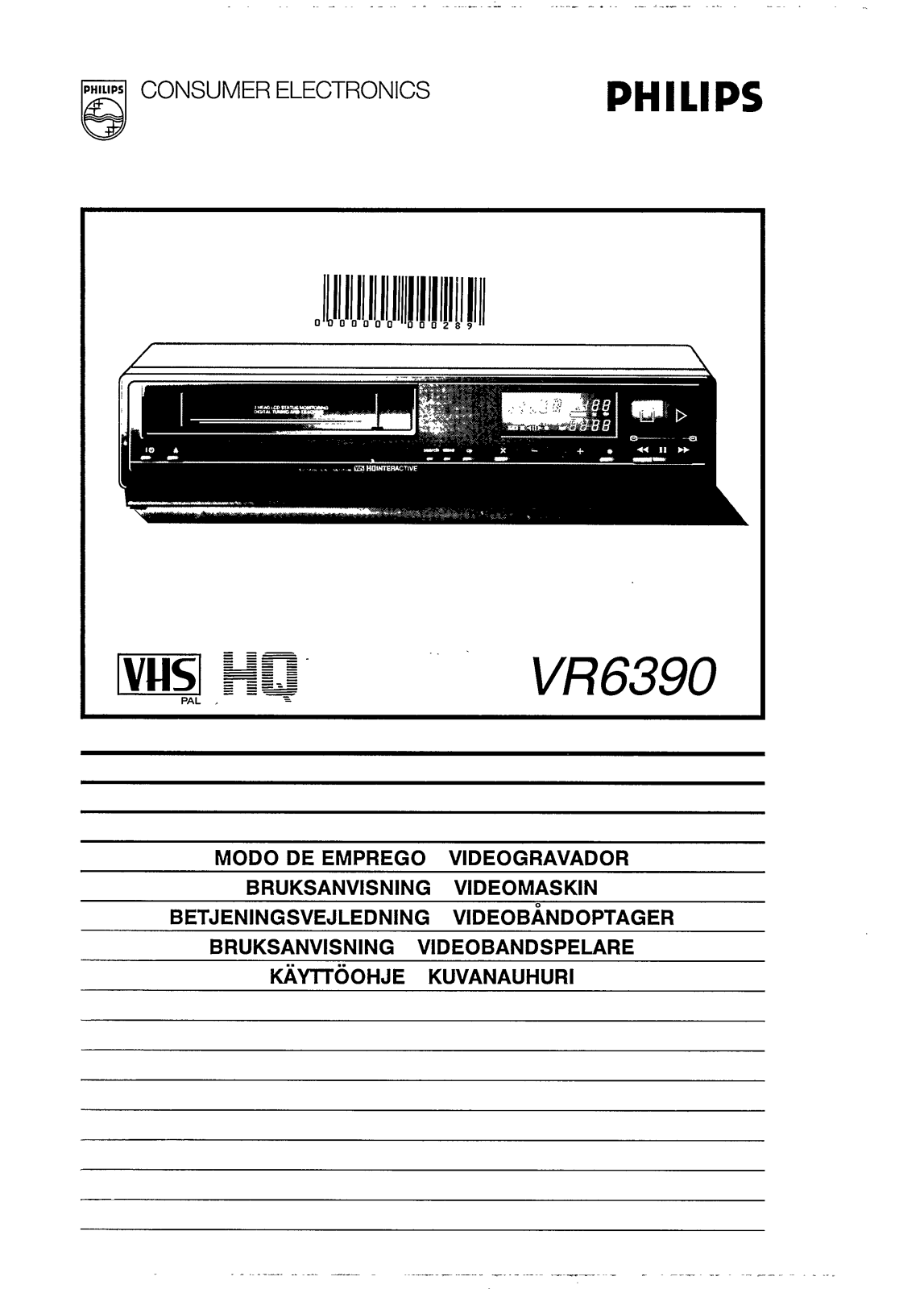 Philips VR6390 User Manual