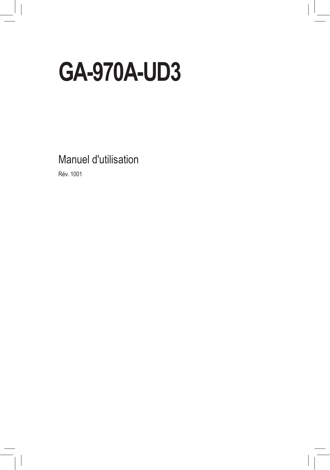 GIGABYTE GA-970A-D3 User Manual