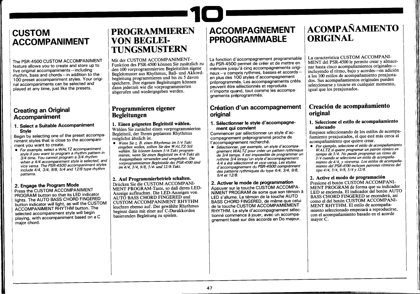 Yamaha PSR-4500 User Manual