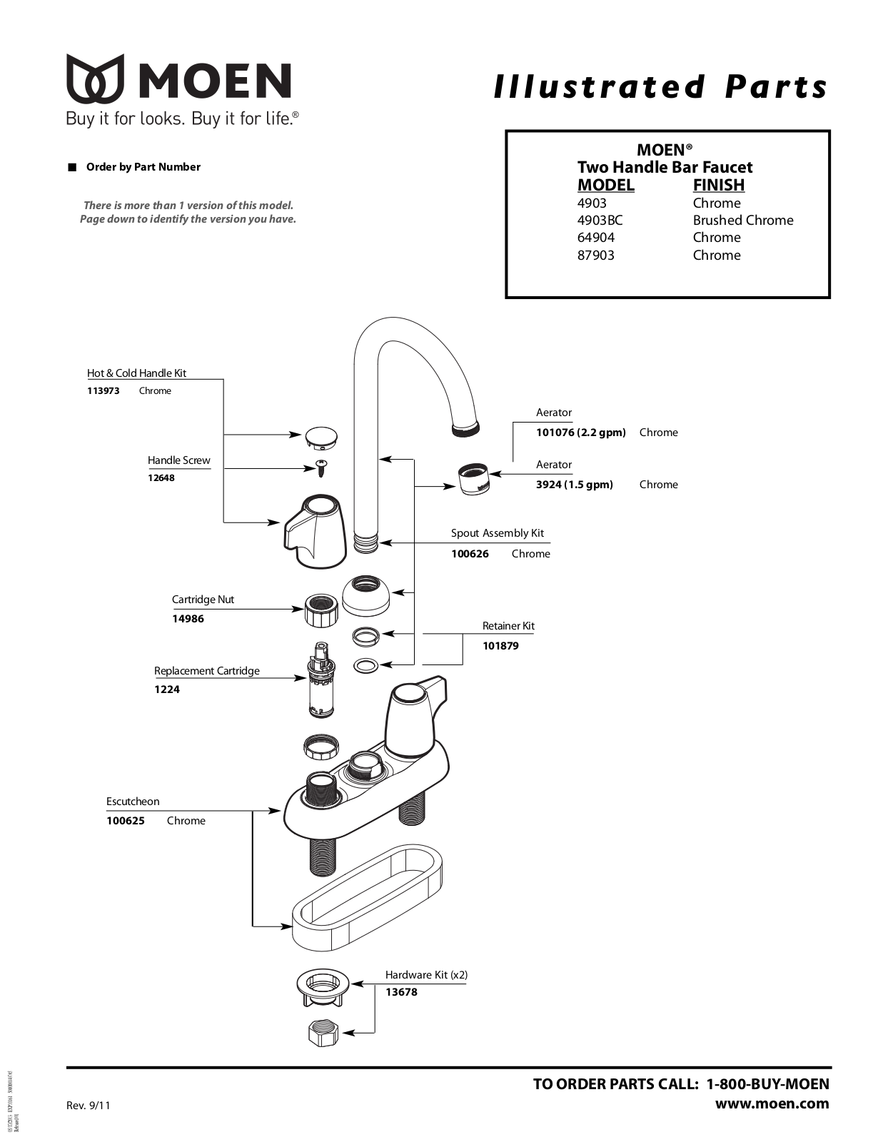 Moen MOE3914 Exploded Parts - ManualMachine.com
