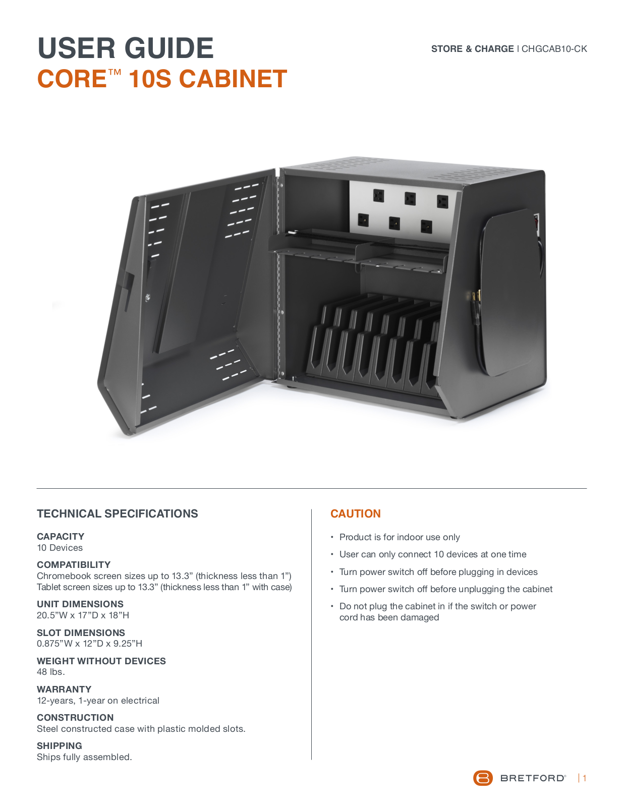 Bretford CORE 10S User Manual