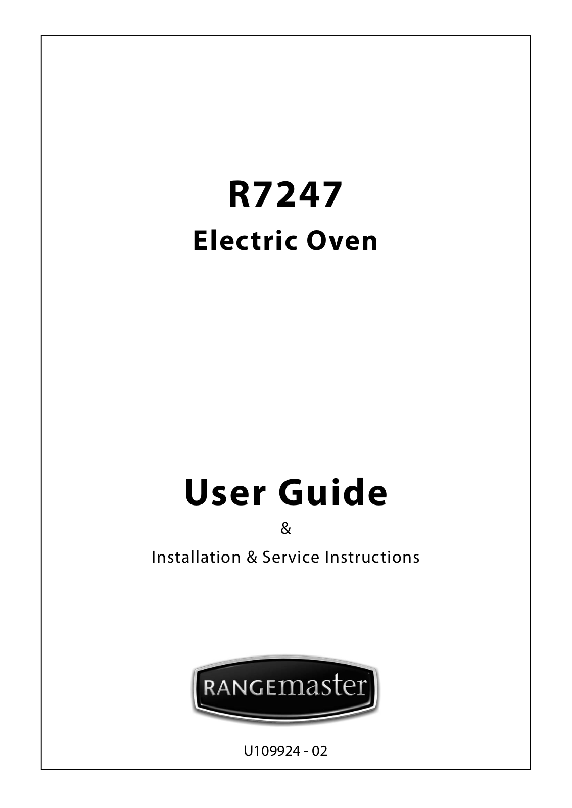 Rangemaster R7247 User Manual