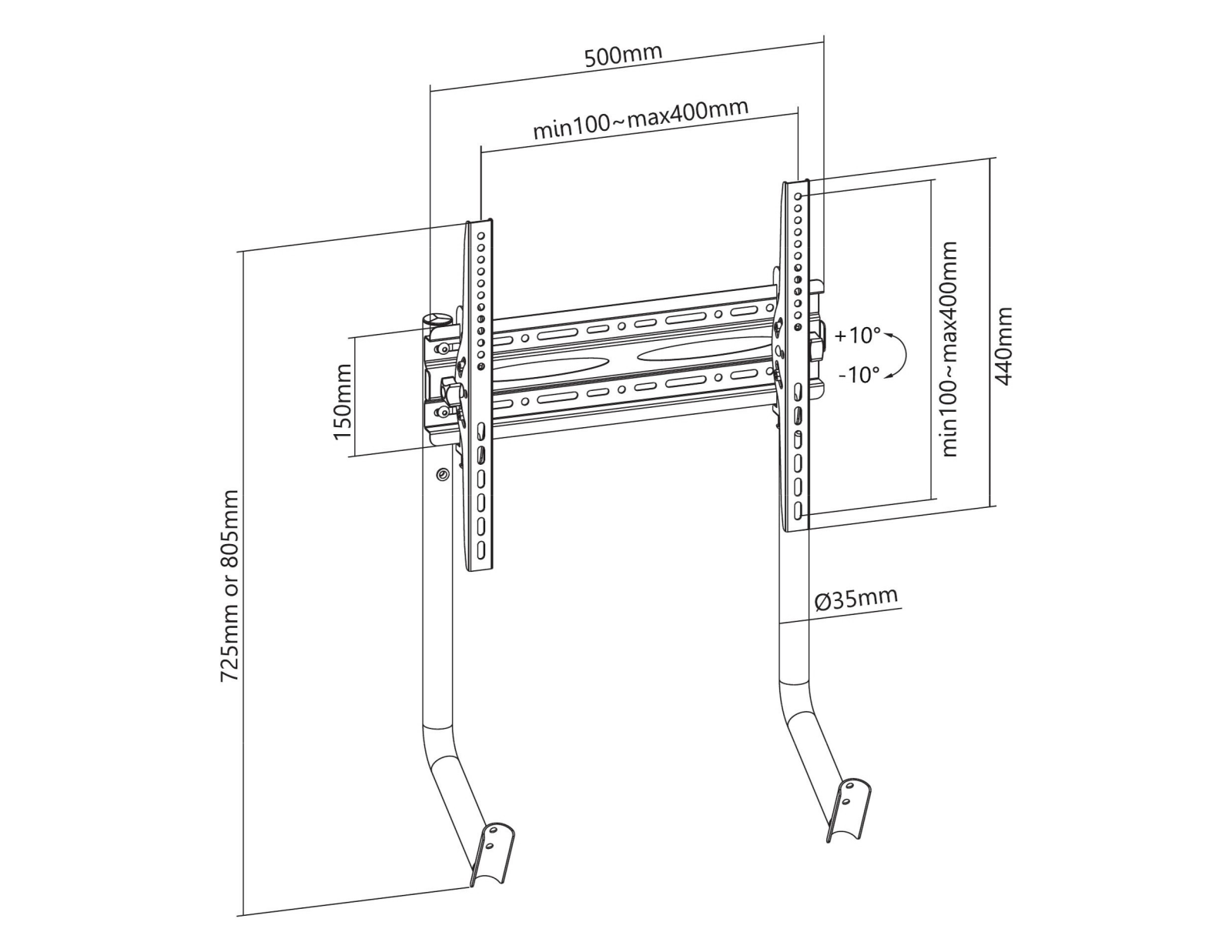 Conquer DVND1016 Dimensions