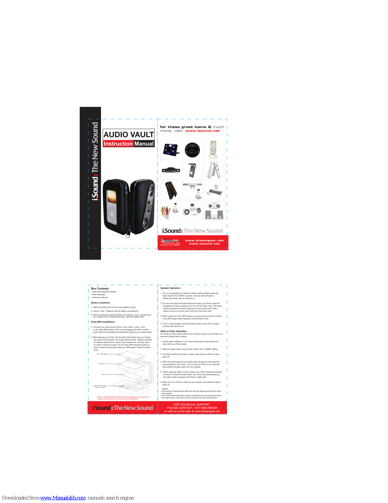 DreamGEAR iSound Audio Vault Instruction Manual