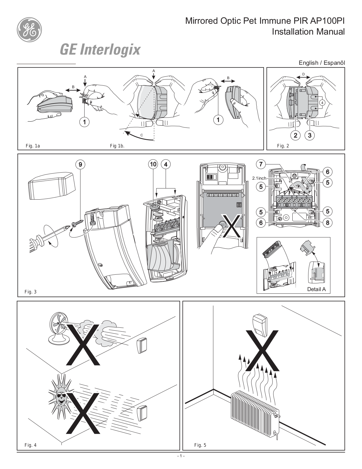 GE Security AP100PI, NX-8-FP-8-AP100 Installation