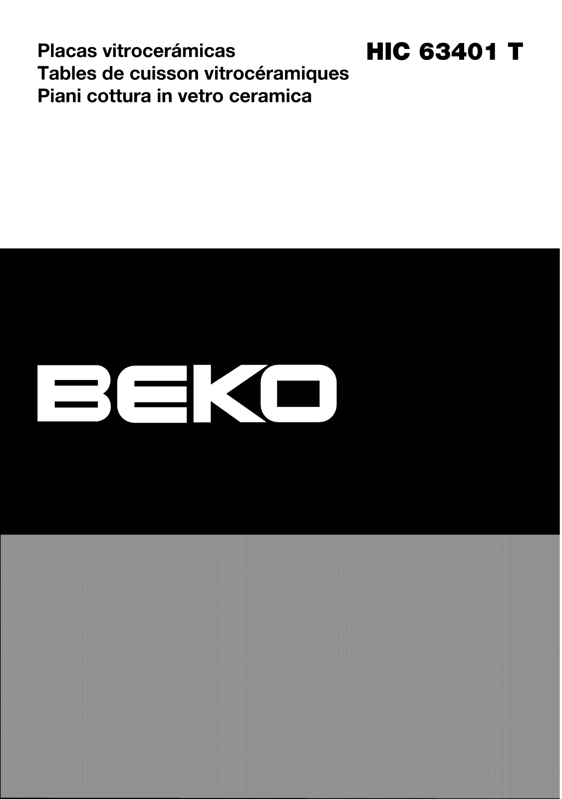 Beko HIC63401T User manual