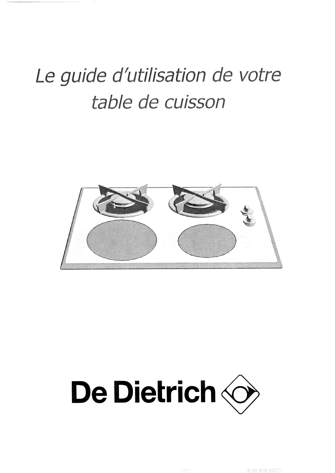 De dietrich DTI102BE1 User Manual