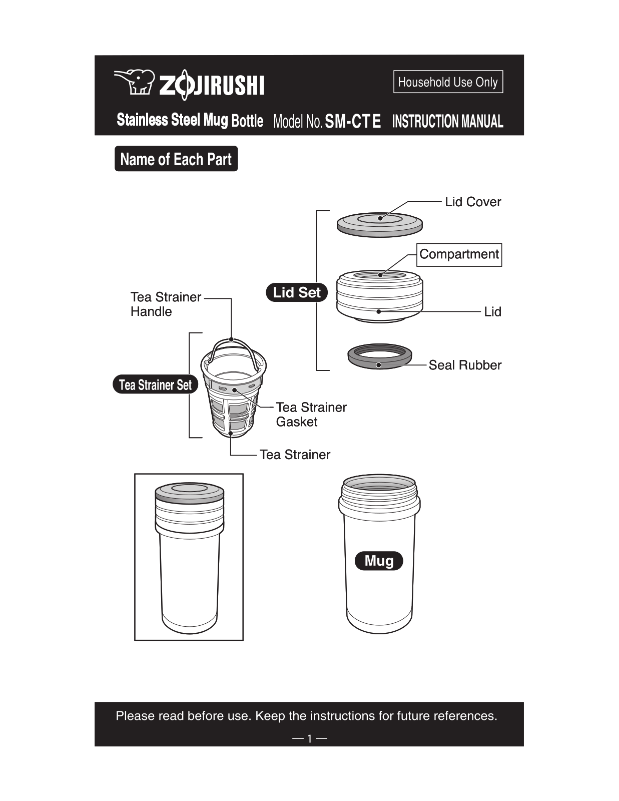 Zojirushi SM-CTE35 Owner's Manual