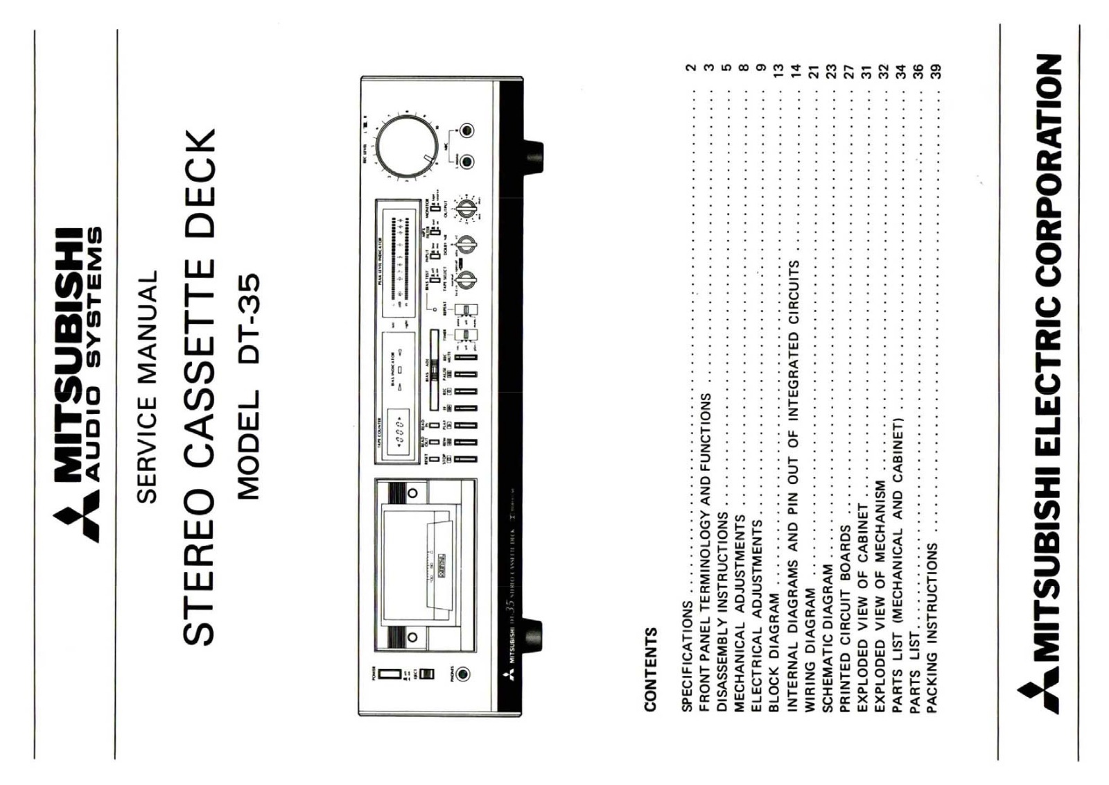 Mitsubishi DT-35 Service Manual