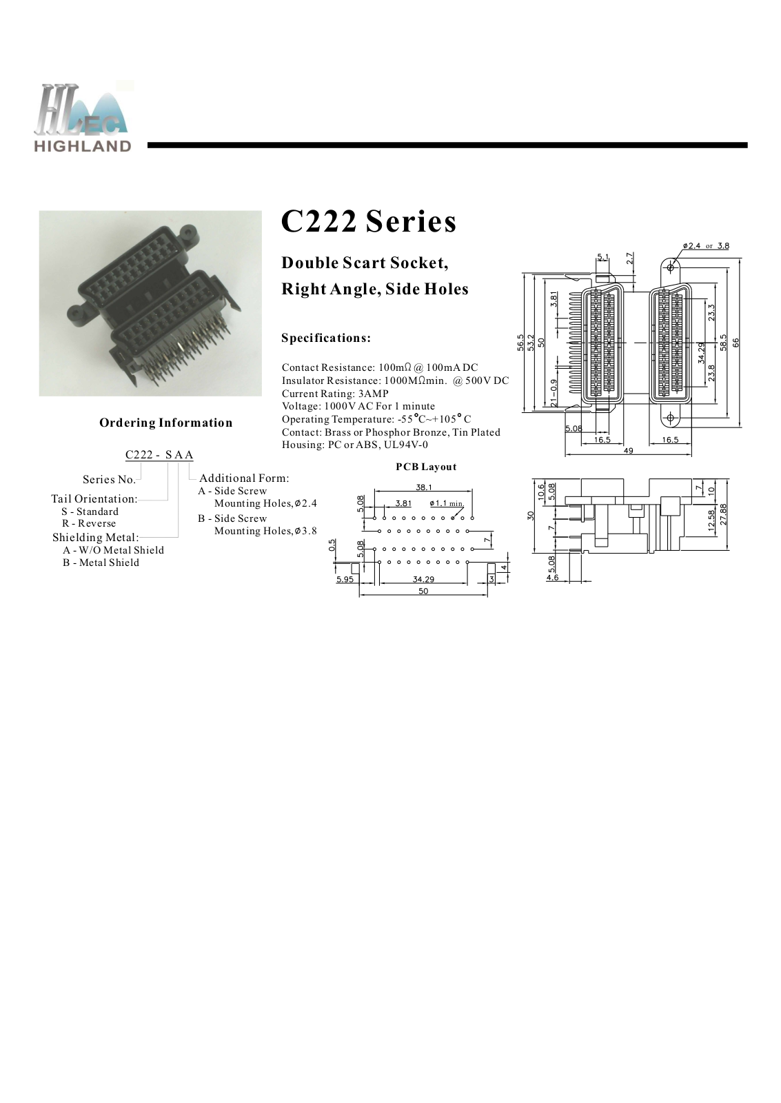 Rainbow Electronics C222 User Manual