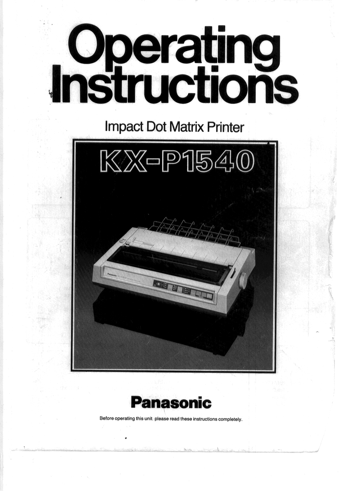 Panasonic KX-P1540 User Manual