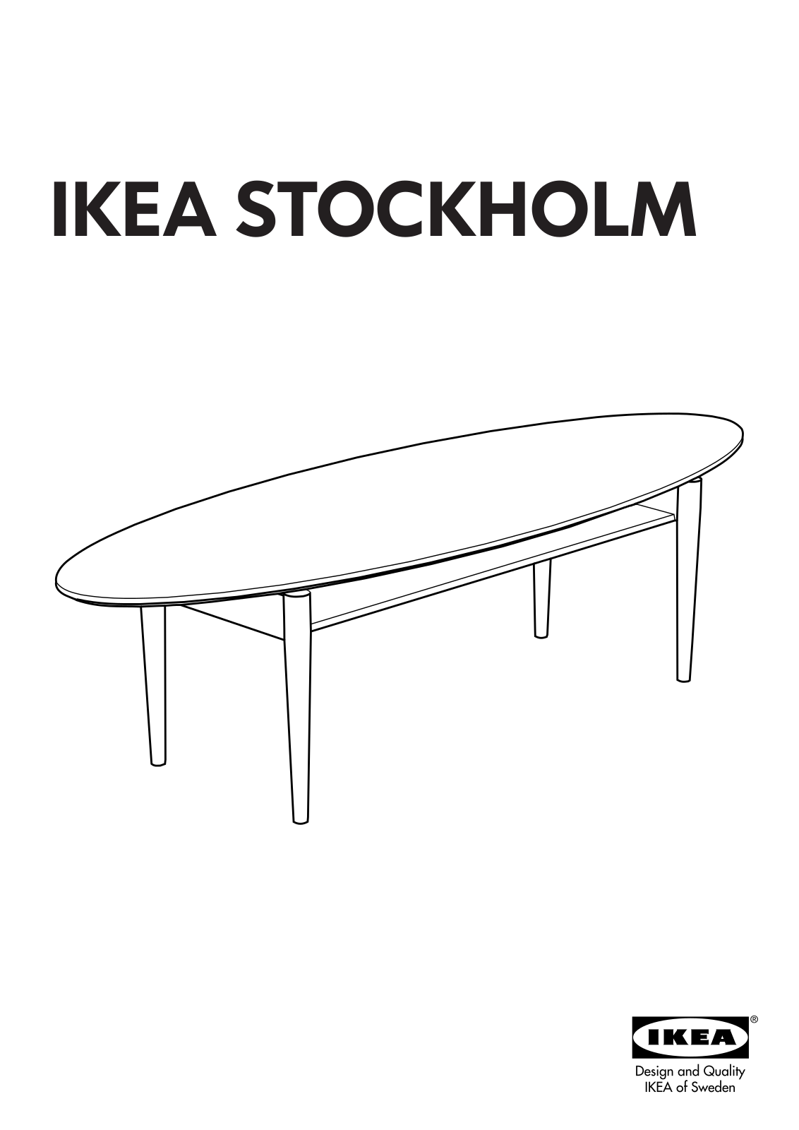 IKEA IKEA STOCKHOLM COFFEE TABLE 67X24 User Manual