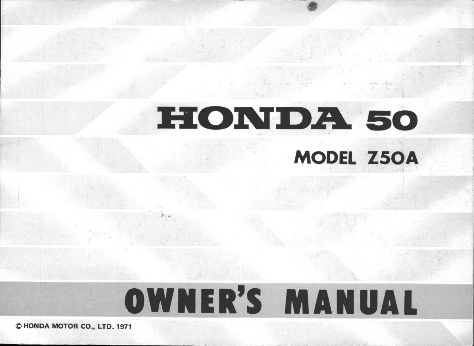 Honda Z50A 1971 Owner's Manual