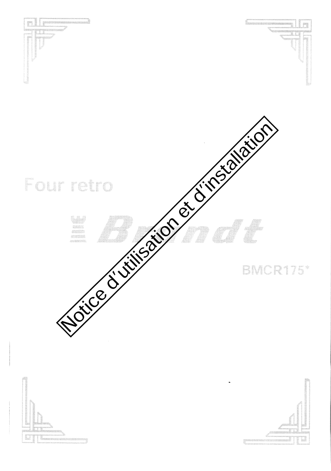 BRANDT BMCR175B User Manual