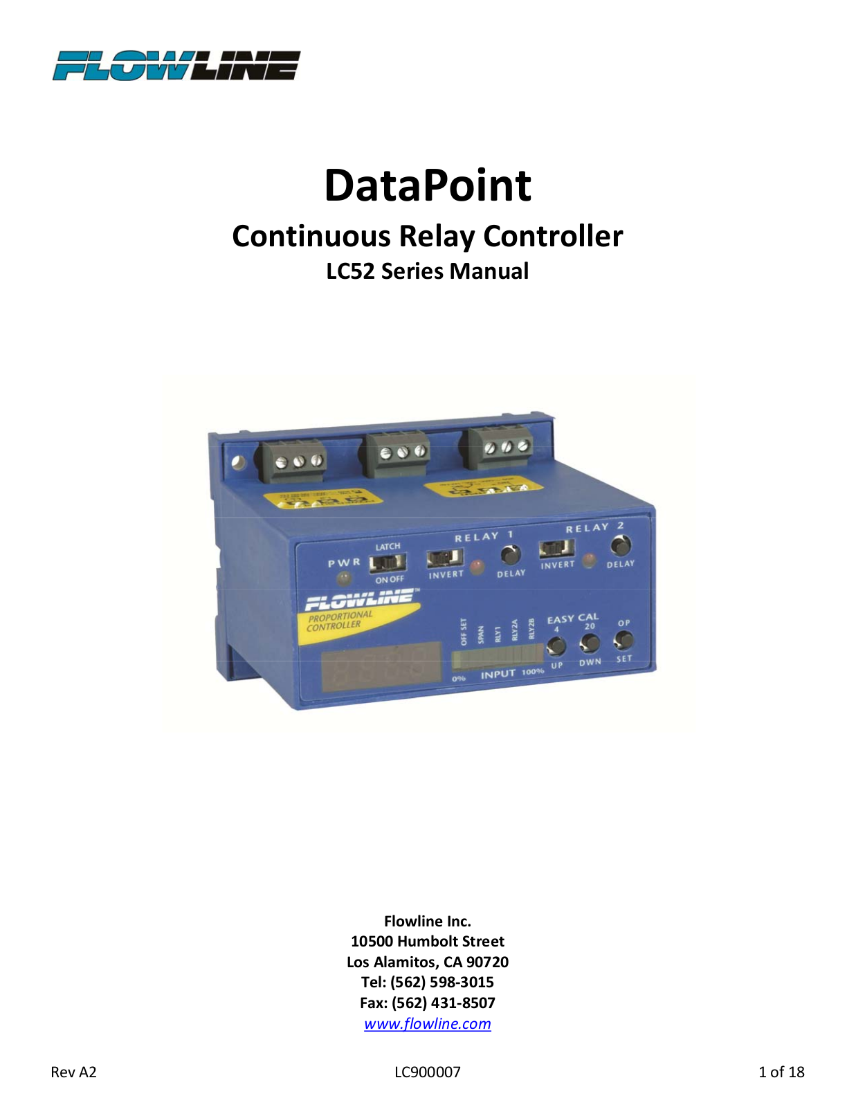 Flowline LC52 Operating Manual