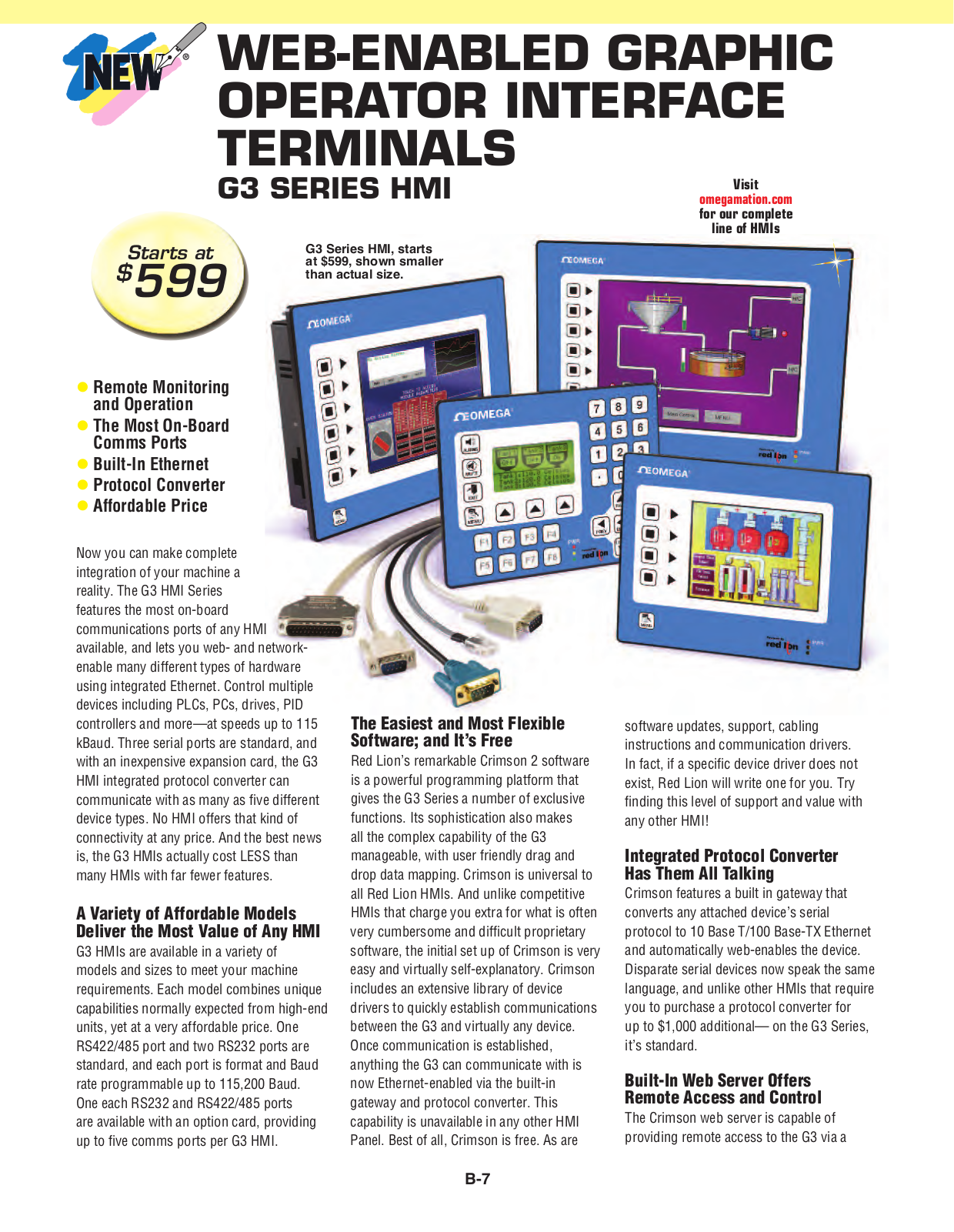 Omega Products G308A000 User Manual