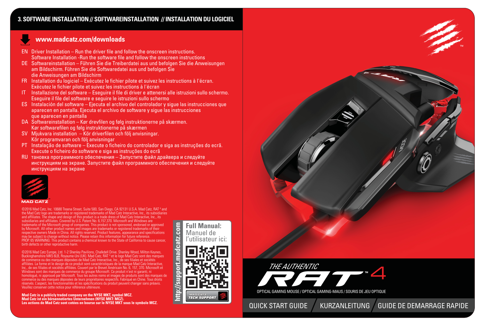 Mad Catz RAT 4 User Manual